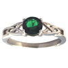 Celtic Knot May Birthstone Ring Emerald Green CZ Stone 1