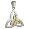 Gold Stainless Steel Celtic Triquetra Knot Trinity Pendant