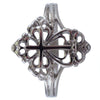 Women's Stainless Steel Cross Ring Side View
