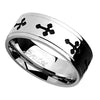 Men's Gothic Cross Stainless Steel Ring - 8mm Comfort Fit Band