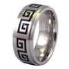 Men's Greek Key Stainless Steel Ring