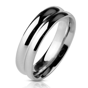 Minimalist Traditional Wedding Band Stainless Steel Anniversary Ring