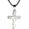 Nature Cross Necklace Stainless Steel Tree Crucifix Pendant White