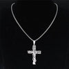 Nature Cross Necklace Stainless Steel Tree Crucifix Pendant