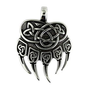 Nordic Viking Bear Claw Necklace Stainless Steel Pendant