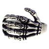 Skeleton Hand Stainless Steel Ring Wearing Little Skull Rings