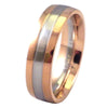 Two-Tone Rose Gold and Stainless Steel Ring  - Wedding Band