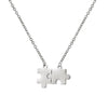 Autism Awareness Necklace Stainless Steel Jigsaw Puzzle Piece Pendant
