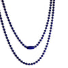 Blue Ball Chain Necklace Surgical Stainless Steel 2.5mm Wide Full