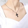 Celtic Cross Necklace Black Stainless Steel Trinity Crucifix Amulet With Chain Worn
