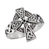 Celtic Cross Ring 925 Sterling Silver Religious Crucifix Christian Band