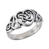 Celtic Heart Ring 925 Sterling Silver Trinity Love Knot Band