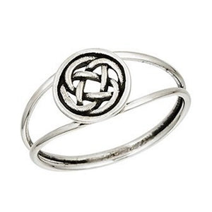 Celtic Love Knot Ring Solid 925 Sterling Silver Scottish Irish Knotwork Band