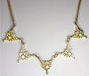 Celtic Trinity Star Collar Necklace Gold PVD Plate Surgical Stainless Steel Close