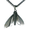 Death Head Hawk Moth Necklace Silver Surgical Stainless Steel Punk Goth Pendant Back