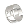 Fibonacci Spiral Ring Silver Stainless Steel Sacred Geometry Ring Left