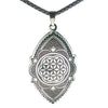 Flower of Life Necklace Stainless Steel Sacred Geometry Mandala Pendant