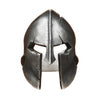 Gladiator Ring Dark Stainless Steel Spartacus 300 Warrior Helmet Band Face View White