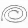 Lace Chain Necklace Silver Stainless Steel 3mm Right