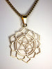Merkaba Necklace Gold PVD Plate Stainless Steel Sacred Geometry Pendant Chain Side