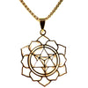Merkaba Necklace Gold PVD Plate Stainless Steel Sacred Geometry Pendant Chain