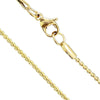Minimalist Serpentine Chain Necklace Gold PVD Stainless Steel 1.4mm Right