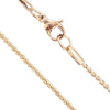 Minimalist Serpentine Chain Necklace Rose Gold PVD Stainless Steel Right