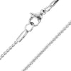Minimalist Serpentine Chain Necklace Silver Stainless Steel Snake 1.4mm