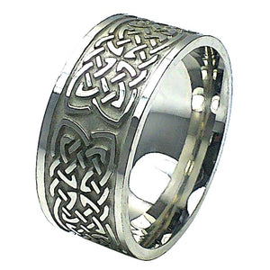 Norse Knotwork Ring Stainless Steel Celtic Viking Wedding Band