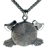 Odin Ravens Viking Necklace Gold PVD Plate Stainless Steel Norse God Pendant Backside