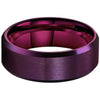 Purple Paradise Ring Stainless Steel Majestic Wedding Band 8mm Bottom