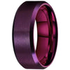 Purple Paradise Ring Stainless Steel Majestic Wedding Band 8mm Left