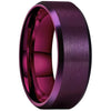 Purple Paradise Ring Stainless Steel Majestic Wedding Band 8mm