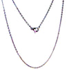 Rainbow Cable Chain Necklace Stainless Steel 16-24 Inch Womens Mens Non-Binary Far