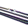 Rainbow Spiga Chain Ankle Bracelet Wheat Anklet 3mm 9-Inch Long Right