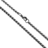 Rolo Chain Necklace Silver Stainless Steel Round Box 1.5mm Wide