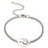 Sacred Geometry Bracelet Silver Surgical Stainless Steel Yin Yang Anklet Bangle