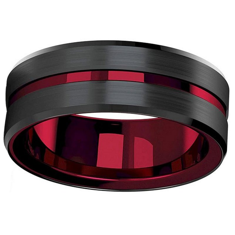 Rin Rocker Sinister Rocker Ring Black Red Genderless Stainless Steel Gothic Vampi