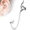 Snake Ear Cuff Chain to Lobe Stainless Steel Cosplay Larp Earring Ear
