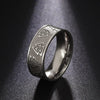 Valknut Viking Ring Stainless Steel Odin Norse Warrior Knot Band Black
