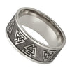 Valknut Viking Ring Stainless Steel Odin Norse Warrior Knot Band Bottom