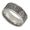 Valknut Viking Ring Stainless Steel Odin Norse Warrior Knot Band Right