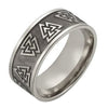 Valknut Viking Ring Stainless Steel Odin Norse Warrior Knot Band