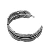 Valkyrie Feather Cuff Bracelet Silver Surgical Stainless Steel Viking Warrior Left