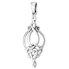 Victorian-Style Filigree Knot Necklace 925 Sterling Silver Art Deco Pendant