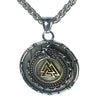 Viking Valknut Necklace Stainless Steel Norse Nidhogg Serpent Pendant