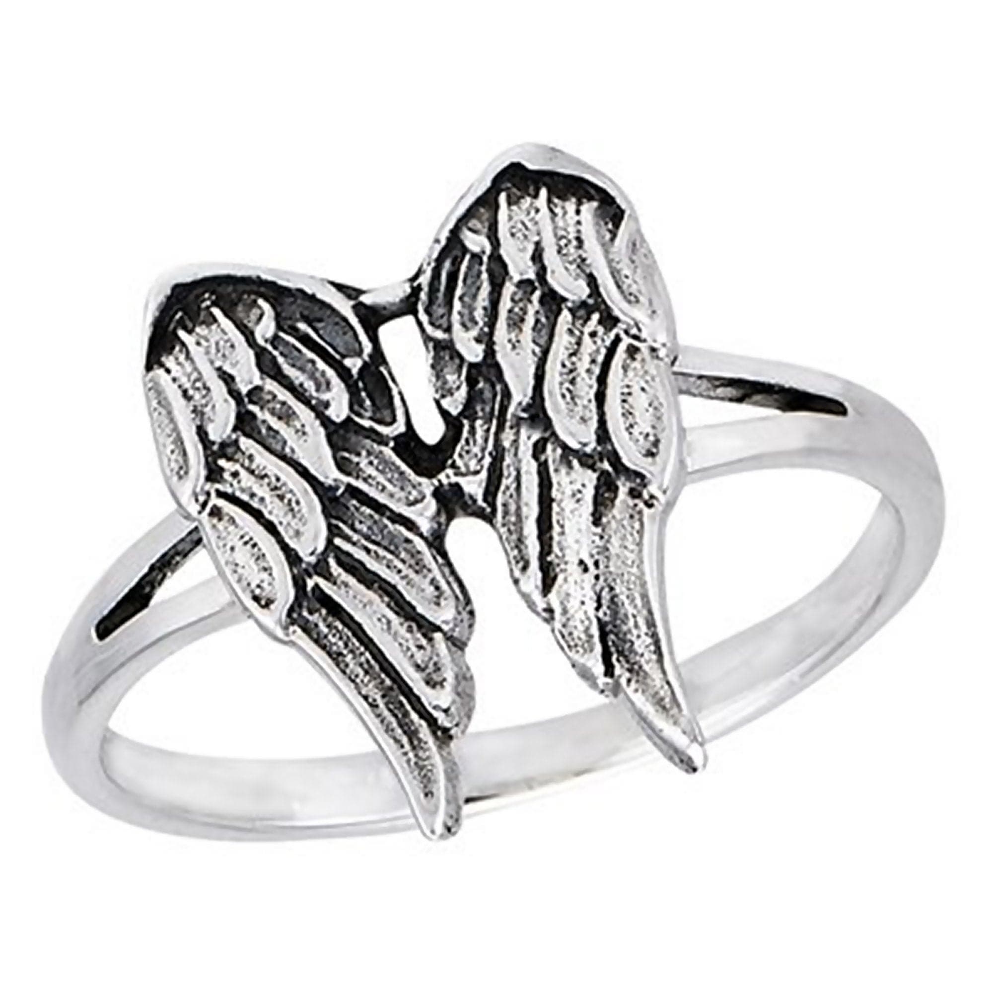 Viking Valkyrie Ring 925 Sterling Silver Norse Warrior Angel Wings Ban