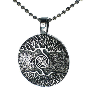 Yggdrasil Necklace Stainless Steel Viking Norse Tree of Life Pendant