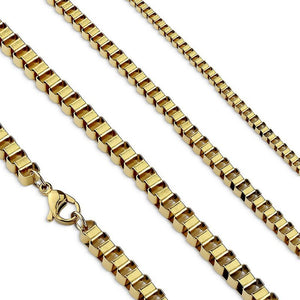 1.5mm Gold Box Chain Stainless Steel Genderless Necklace