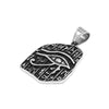 Ancient Egyptian Hieroglyphic Eye of Ra Necklace Stainless Steel Side View